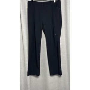 Baggi Monde Bean Pole Golf Pants Women Black Straight Leg Mid Rise Pockets